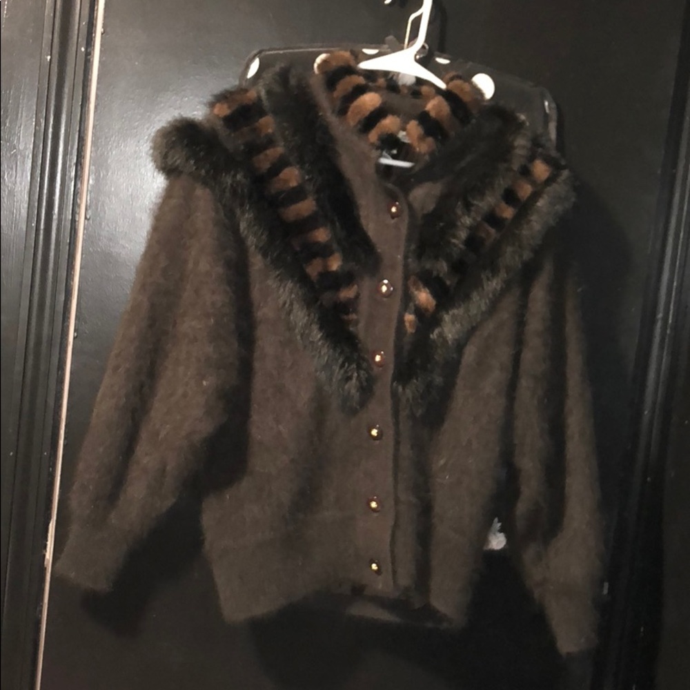 Angora sweater rabbit hair fur